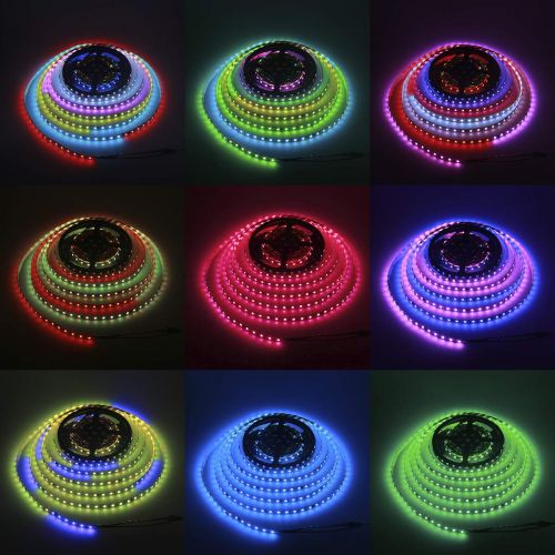  ALITOVE WiFi Smart RGB LED Strip Lights with App, Compatible with Alexa Google Home, 16.4ft 150 LEDs Addressable Dream Color Music Sync Voice Control LED Strip with WiFi Controller