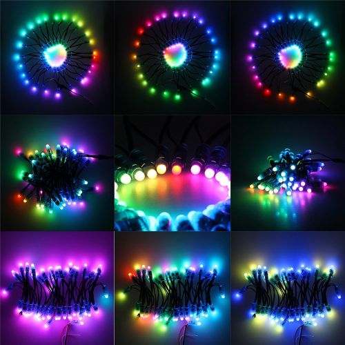  ALITOVE WS2811 RGB LED Pixels Light Individually Addressable 12mm Diffused Digital Full Color LED Pixel Module for LED Screen Outdoor Advertising Board Signs DC 5V IP68 Waterproof