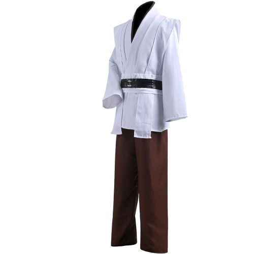  할로윈 용품ALIZIWAY Adult Jedi Costume Outfit Hooded Tunic Robe Cloak Set for Halloween Cosplay