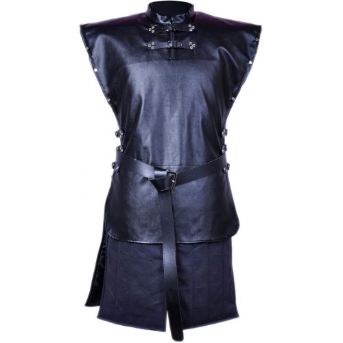  할로윈 용품ALIZIWAY Jon Snow Cosplay Costume with Coat Black Cape Cloak Halloween Knights Watch Outfit for Men