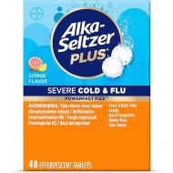 ALKA-SELTZER PLUS Cold & Flu Medicine for Nasal Congestion, Cough, Fever - Citrus, 48ct