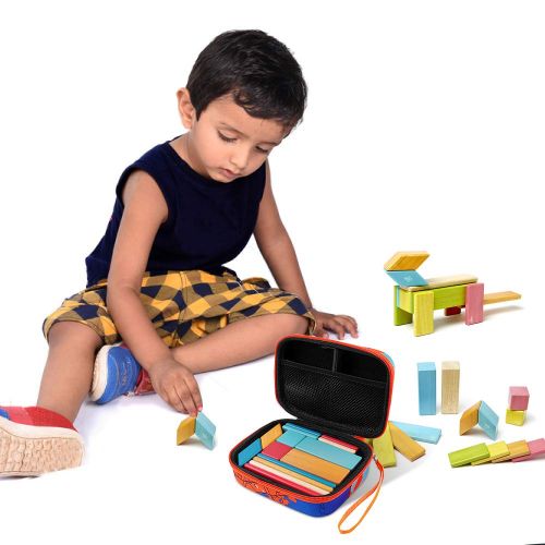  ALKOO Case Compatible for 14 Piece Tegu Magnetic Wooden Block Set- Tints