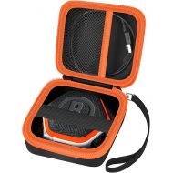 ALKOO Case Compatible with Bushnell Golf Wingman Mini GPS Speaker, Golf Cart Speakers Storage Holder, with Extra Mesh Pocket for Charging Cable, Charger and More Accessories- Black (Box Only)