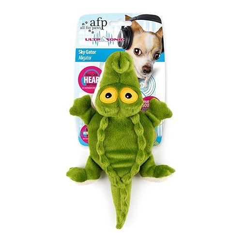  ALL FOR PAWS Ultrasonic Silent Squeaker Dog Toy, Quiet Puppy Toy Comfort Plush Toy Dog Cuddle Toys, Squeakerless Dog Toy with Cute Animal Designs, Ideal for Home and Office