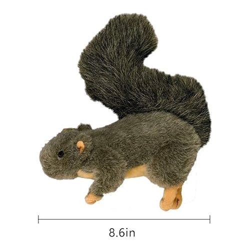  ALL FOR PAWS Interactive Dog Squirrel Plush Toys, Stuffed Animal Squeaky Toy Perfect Puppy Plush Toy for Dogs Enrichment Toys, Large