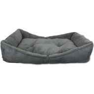 ALL FOR PAWS All for Paws Lambswool Bolster Pet Bed, 41 by 26-Inch, Grey