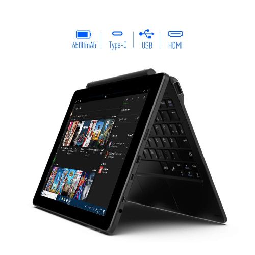  ALLDOCUBE iwork10 Pro 2-in-1 Tablet PC with Keyboard, 10.1 inch Laptop, 1920x1200 IPS Screen, Windows 10 + Android 5.1, Intel Atom Quad Core CPU, 4GB RAM, 64GB ROM, USB Type-C, HDM