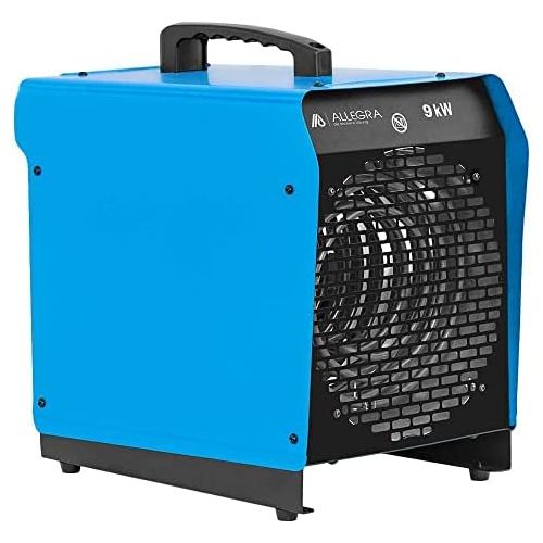  ALLEGRA Fan Heater, 9 kW Electric Heater, Construction Heater with Thermostat and Approx. 1.5 Metre Cable