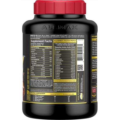  ALLMAX NUTRITION ALLMAX Nutrition Allwhey Gold Vanilla Vanilla -- 5 lbs