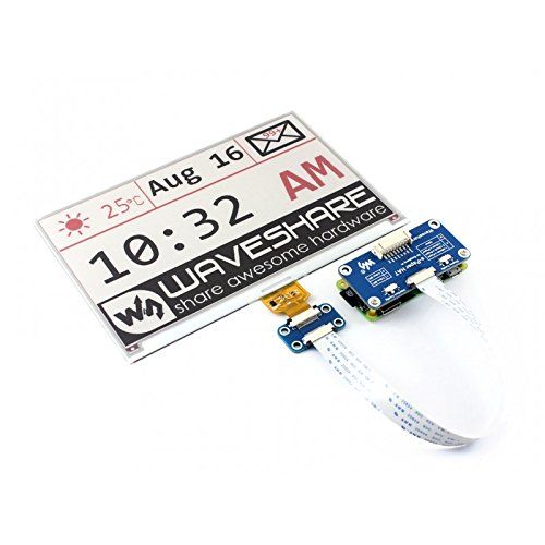  ALLPARTZ Waveshare 640x384, 7.5inch E-Ink Display HAT for Raspberry Pi, Three-Color