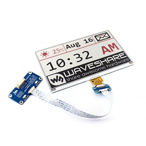  ALLPARTZ Waveshare 640x384, 7.5inch E-Ink Display HAT for Raspberry Pi, Three-Color