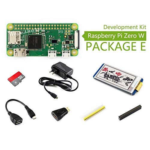  ALLPARTZ Waveshare Raspberry Pi Zero W Package E, with 2.13inch e-Paper HAT