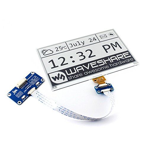  ALLPARTZ Waveshare 640x384, 7.5inch E-Ink Display HAT for Raspberry Pi