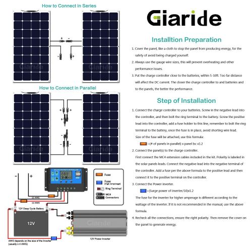  ALLPOWERS GIARIDE 100W 18V 12V Solar Panel SunPower Flexible Bendable Lightweight Waterproof Solar Charger Module for RV, Boat, Yacht, Cabin, Tent, Car, Trailer, Camp and 12V Battery