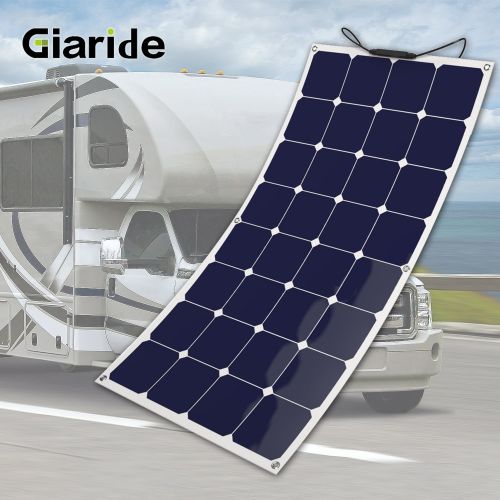  ALLPOWERS GIARIDE 100W 18V 12V Solar Panel SunPower Flexible Bendable Lightweight Waterproof Solar Charger Module for RV, Boat, Yacht, Cabin, Tent, Car, Trailer, Camp and 12V Battery