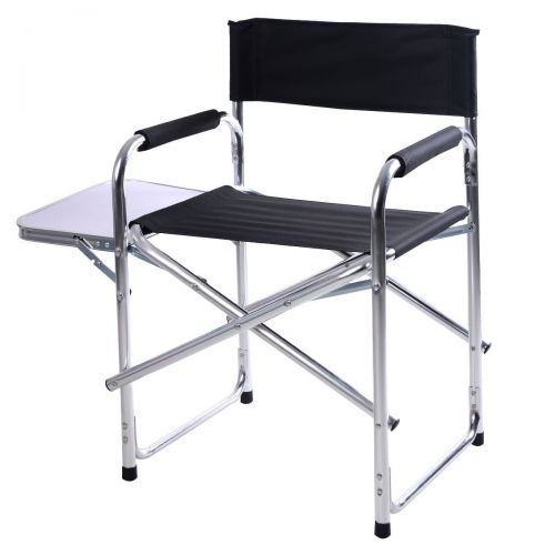 ALPHA SKEMIDEX---Aluminum Folding Directors Chair with Side Table Camping Traveling And cabelas camping chairs and camping folding chairs