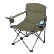 ALPHA Internets Best XL Padded Camping Folding Chair - Cooler Bag - Outdoor - Sports - Insulated Cup Holder - Heavy Duty - Carrying Case - Beach - Extra Wide - Quad