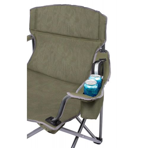  ALPHA Internets Best XL Padded Camping Folding Chair - Cooler Bag - Outdoor - Sports - Insulated Cup Holder - Heavy Duty - Carrying Case - Beach - Extra Wide - Quad