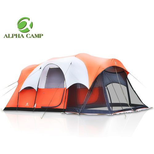  [아마존 핫딜] [아마존핫딜]ALPHA CAMP 6 Person 10 Person Family Camping Tent Screen Room Cabin Tent Design