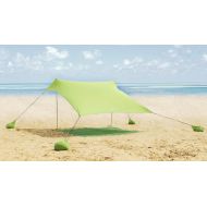 ALPHA CAMP Beach Shade Portable Canopy Sun Shelter with Sandbag Anchors - 7.6’ x 7.2’ Green
