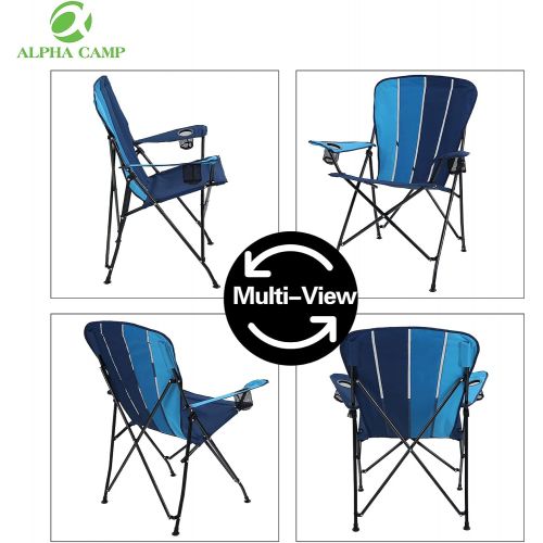  ALPHA CAMP Folding Camping Chair Portable Ultralight Chair Collapsible Backpacking Chair, Comfortable Gradient Color Outdoor Chair with Carry Bag for Camp, Picnic, Hiking, Fishing,