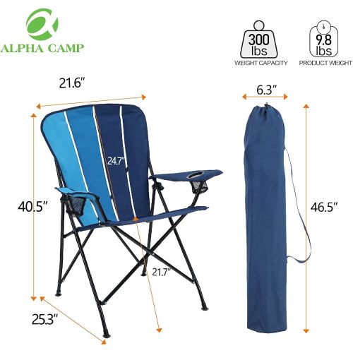  ALPHA CAMP Folding Camping Chair Portable Ultralight Chair Collapsible Backpacking Chair, Comfortable Gradient Color Outdoor Chair with Carry Bag for Camp, Picnic, Hiking, Fishing,