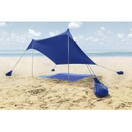 ALPHA CAMP Beach Tent Canopy, Portable Sun Shelter Sun Shade 7x7 FT with Sandbag Anchors, 2 Pole Pop Up Outdoor Shelter Family Size for Beach, Camping, Fishing, Backyard, Picnics -