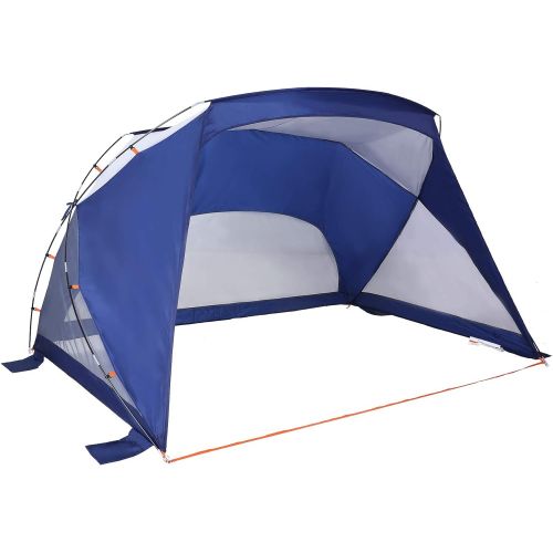  ALPHA CAMP XL Sun Shade Shelter Beach Tent for 3-4 Person, 9x6 FT Portable Compact Sport Shelter Extra Large Outdoor Canopy, Navy Blue