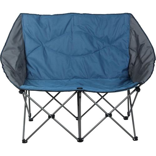  ALPHA CAMP Camping Chair Double Folding Chair Oversized Loveseat Chair Heavy Duty Support 450 LBS Oversized Steel Frame for Outdoor