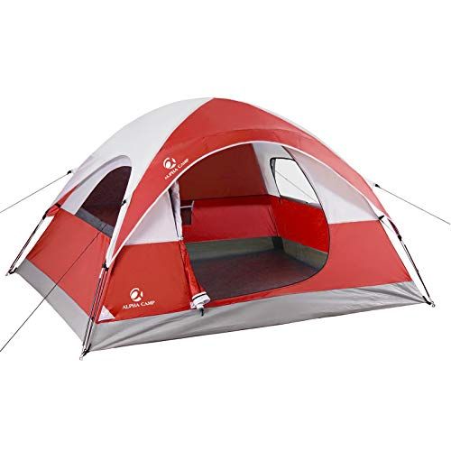  ALPHA CAMP 2/3 Person Camping Dome Tent with Carry Bag, Lightweight Waterproof Portable Backpacking Tent for Outdoor Camping/Hiking