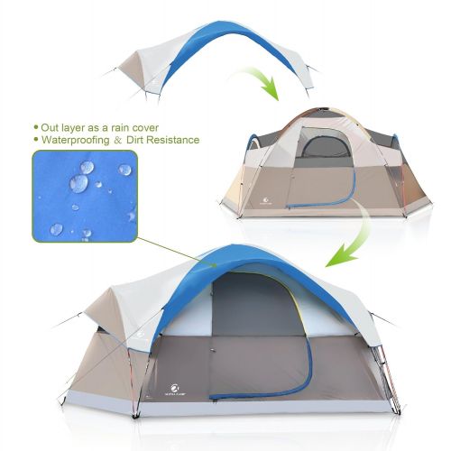  ALPHA CAMP 6-8 Person Dome Family Tent Camping Tent
