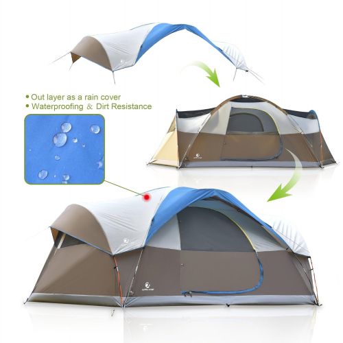  ALPHA CAMP 6-8 Person Dome Family Tent Camping Tent