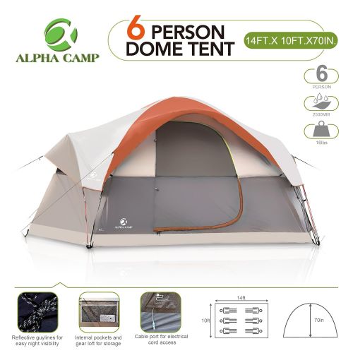  ALPHA CAMP 6-8 Person Dome Family Tent Camping Tent