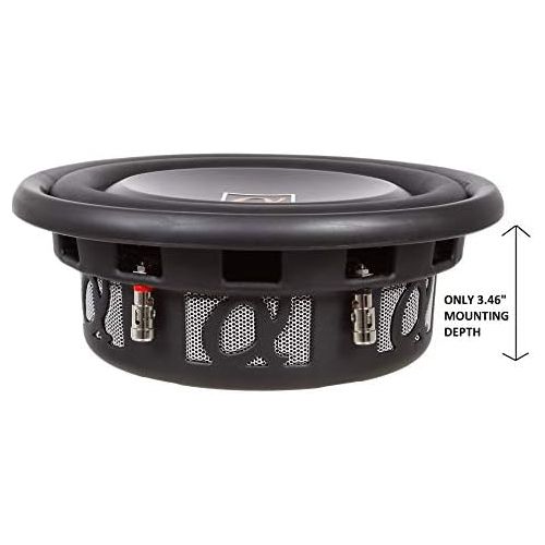  Alphasonik TSW310 Treis 300 Series Shallow Mount 10” 1200 Watts Max / 400 Watts RMS Single 4 Ohm Car Low Profile Flat Slim Thin Subwoofer Aluminum Cone Audio Speaker Bass Truck Hig