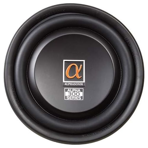  Alphasonik TSW310 Treis 300 Series Shallow Mount 10” 1200 Watts Max / 400 Watts RMS Single 4 Ohm Car Low Profile Flat Slim Thin Subwoofer Aluminum Cone Audio Speaker Bass Truck Hig