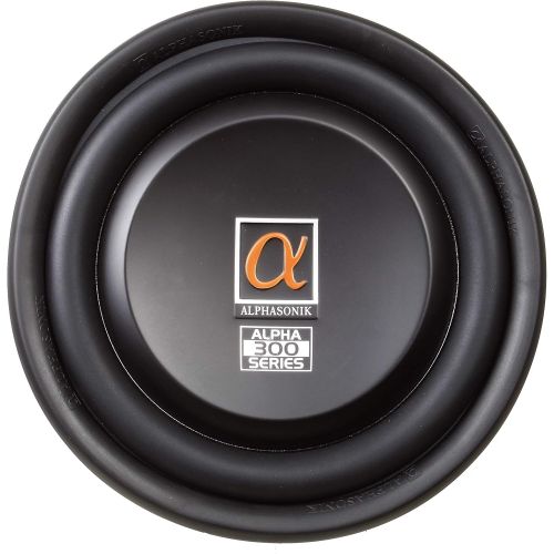  Alphasonik TSW310 Treis 300 Series Shallow Mount 10” 1200 Watts Max / 400 Watts RMS Single 4 Ohm Car Low Profile Flat Slim Thin Subwoofer Aluminum Cone Audio Speaker Bass Truck Hig