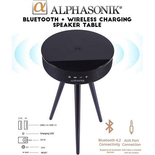 소니 Sony Alphasonik 6 Powered 800W PRO DJ Amplified Loud Speaker Bluetooth USB SD Card AUX MP3 FM Radio PA System LED Ring Karaoke Feature Mic (Main Monitor, Band, Church, Party, Guitar Amp