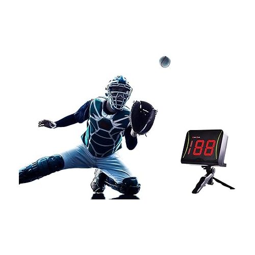  Velocity Speed Radar, Hands-Free Multiple Sports Speed Sensor, Pitching/Swinging/Shooting Speed Gun with MPH and KPH Measurement, Speed Training Equipment