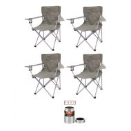 ALPS Ozark Trail* Set of 4 Quad Folding Camp Chair in Grey Finish with Free!