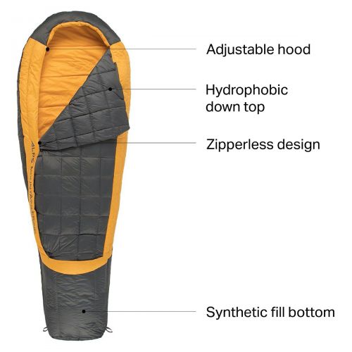  ALPS Mountaineering Dogwood + Sleeping Bag: 40 Degree Synthetic