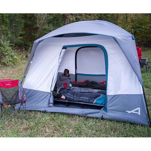  ALPS Mountaineering Camp Creek 4-Person Tent, Charcoal/Blue: Sports & Outdoors