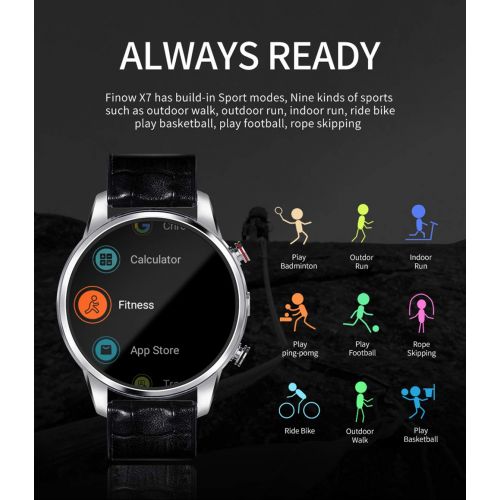  ALTRLP Fitness Activity Tracker Pedometer Waterproof Heart Rate Monitor 4G Plug-in Card Call WiFi + GPS Sports Smart Watch