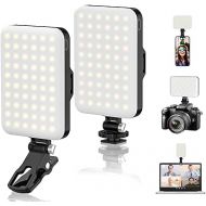 ALTSON 2-Pack 60 LED Selfie Light Portable Clip for Phone Fill Light Rechargeable 2200mAh Clip on Light, CRI 97+, 3 Light Modes Camera Lighting for Phone, iPhone, Webcam, TikTok, Photo, Makeup