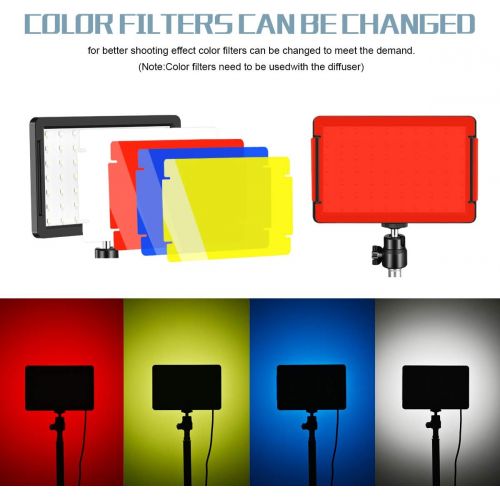  [아마존베스트]ALTSON Led Video Lighting Kit Dimmable 5600K USB 70 LED Video Light with Mini Adjustable Tripod Stand and Color Filters for Table Top/Low Angle Photo Video Studio Shooting (3 Pack)