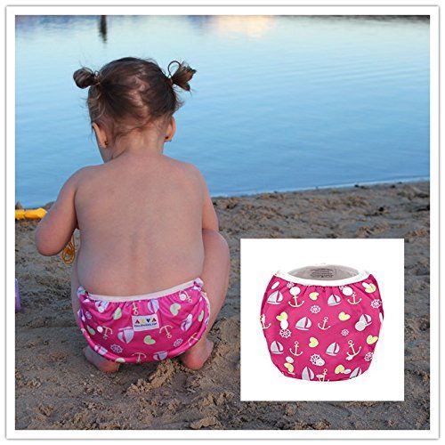  [아마존베스트]ALVABABY Swim Diapers 2pcs One Size Reusable & Adjustable Baby Shower Gifts SW09-10