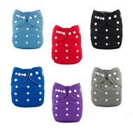 [아마존베스트]ALVABABY Baby Cloth Diapers One Size Adjustable Washable Reusable for Baby Girls and Boys 6...