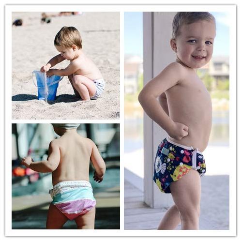  ALVABABY Swim Diapers Boys & Girls One Size Reuseable Adjustable 2pcs SW18-21