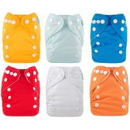 ALVABABY Newborn Cloth Diapers Pocket for Less Than 12pounds Cloth Diaper Nappy 6pcs + 12 Inserts 6SVB03