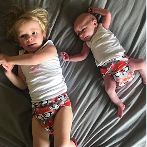  ALVABABY Pocket Cloth Diapers Reusable, Washable Adjustable, One Size for Baby Boys and Girls, 6 Pack with 12 Inserts 6DM26