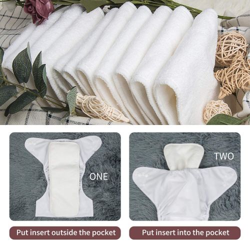  ALVABABY New Design Reuseable Washable Pocket Cloth Diaper 6 Nappies + 12 Inserts 6DM28